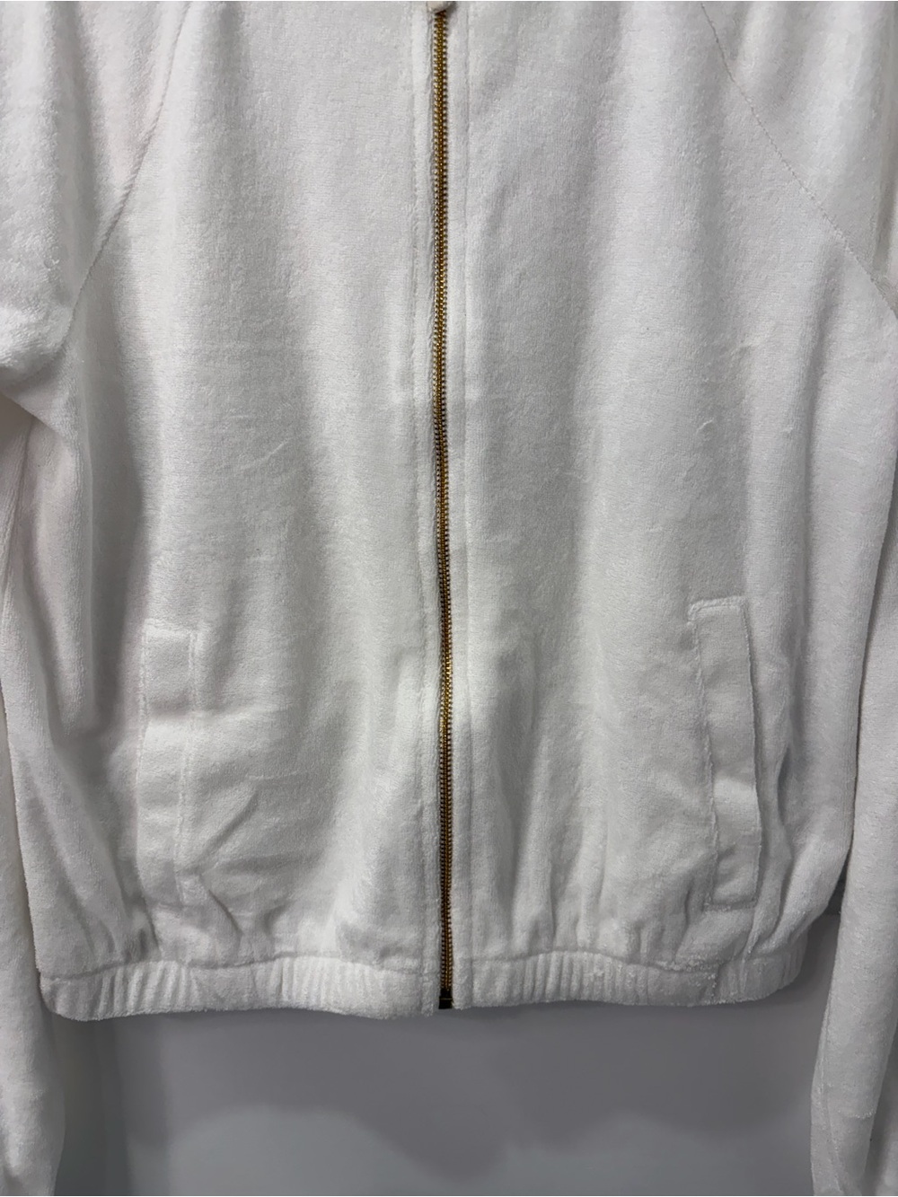 Classic White Zip-Front Track Jacket with Stripe Detail - Picture 4 of 6